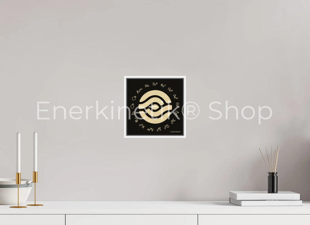 CONFIDENCE Enerkinetik® Key 20 x 20 cm / Alu Dibond GOLD WhiteWall App Product