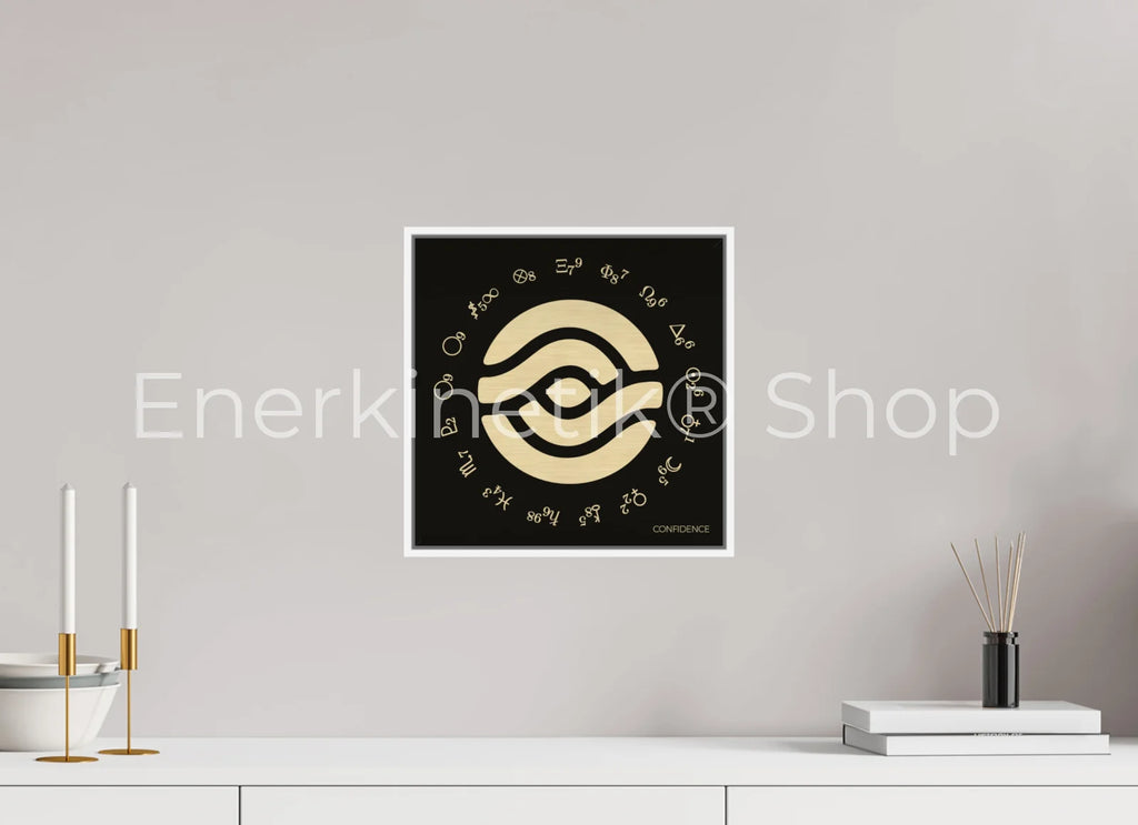 CONFIDENCE Enerkinetik® Key 30 x 30 cm / Alu Dibond GOLD WhiteWall App Product
