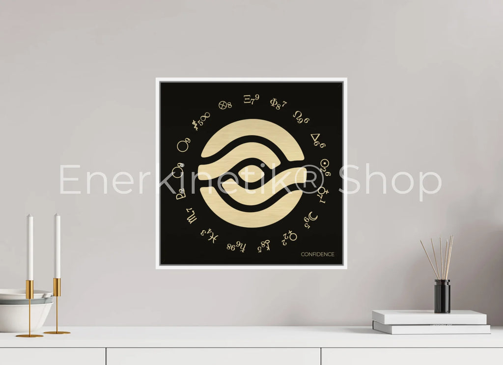CONFIDENCE Enerkinetik® Key 40 x 40 cm / Alu Dibond GOLD WhiteWall App Product