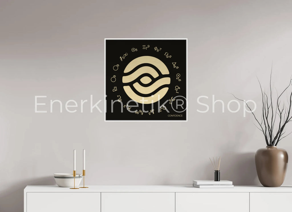 CONFIDENCE Enerkinetik® Key 60 x 60 cm / Alu Dibond GOLD WhiteWall App Product