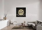 CREATION Enerkinetik® Key 120 x 120 cm / Alu Dibond GOLD WhiteWall App Product