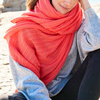 Bufanda de cachemira Coral