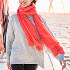 Bufanda de cachemira Coral