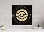 TRANSFORMATION Enerkinetik® Key 50 x 50 cm / Alu Dibond GOLD WhiteWall App Product