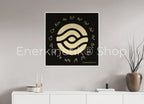 TRANSFORMATION Enerkinetik® Key 80 x 80 cm / Alu Dibond GOLD WhiteWall App Product