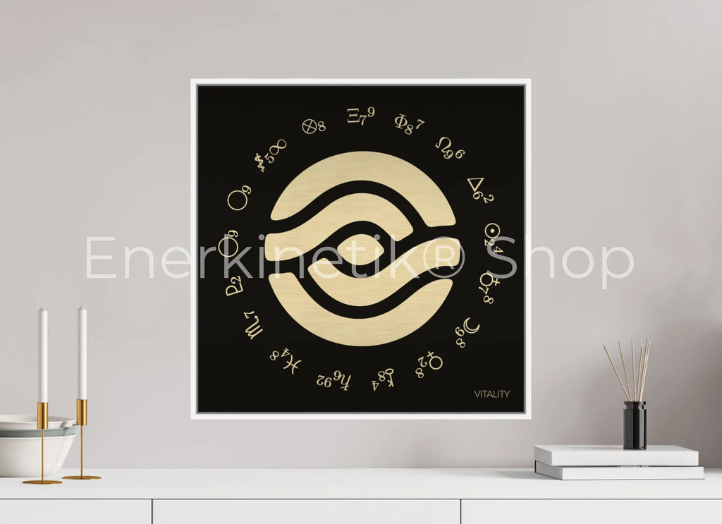 VITALITY Enerkinetik® Key 50 x 50 cm / Alu Dibond GOLD WhiteWall App Product